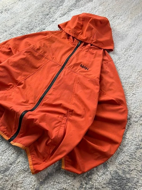 Chaqueta deportiva de pista con cremallera y rompevientos naranja talla M – photo 2